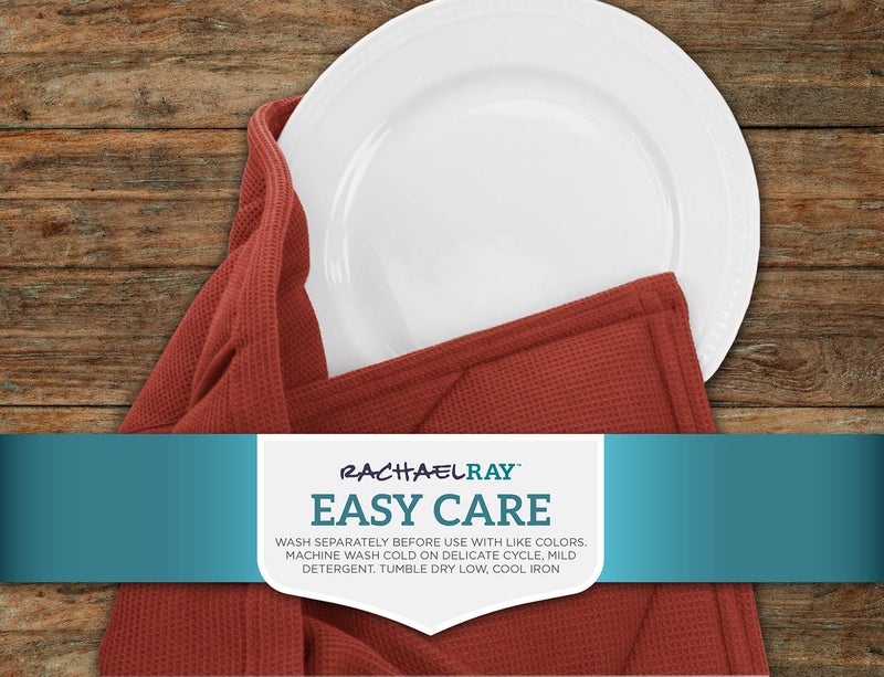 Rachael Ray Moppine Towel - 2-in-1 Kitchen Towel and Pot Holder with 2 Heat Resistant Pockets to Grip Hot Cookware, Bakeware - Absorbent Kitchen Towels Perfect for Drying Dishes and Hands, Brick Red - Image 4